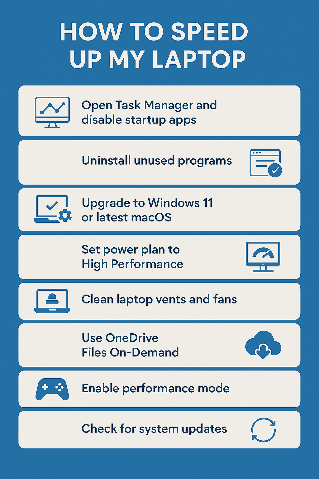 How to Speed Up My Laptop