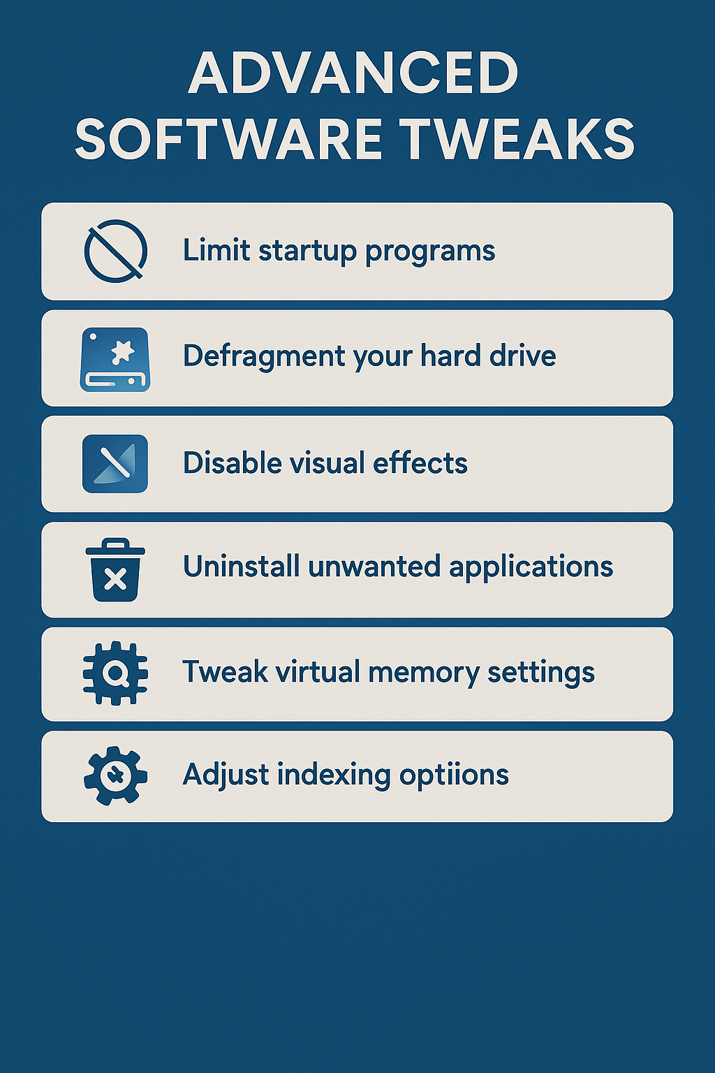 Advanced Software Tweaks