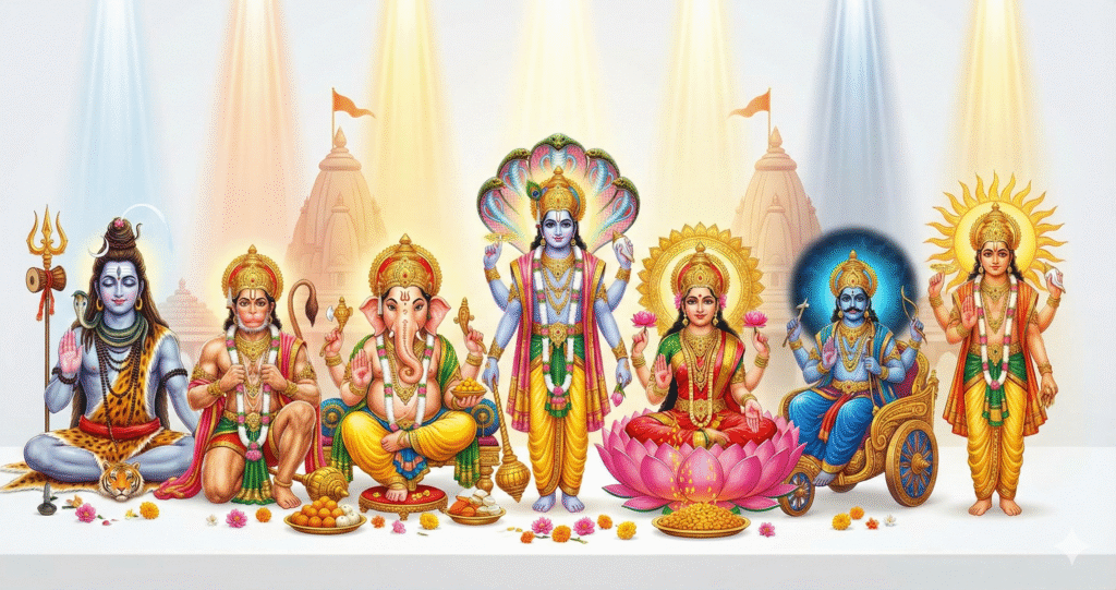 Har din kis devta ki pooja hoti hai