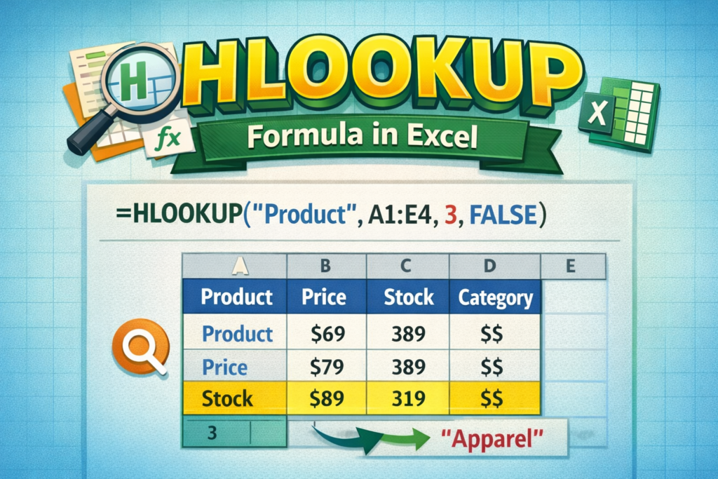 HLOOKUP Formula in Excel