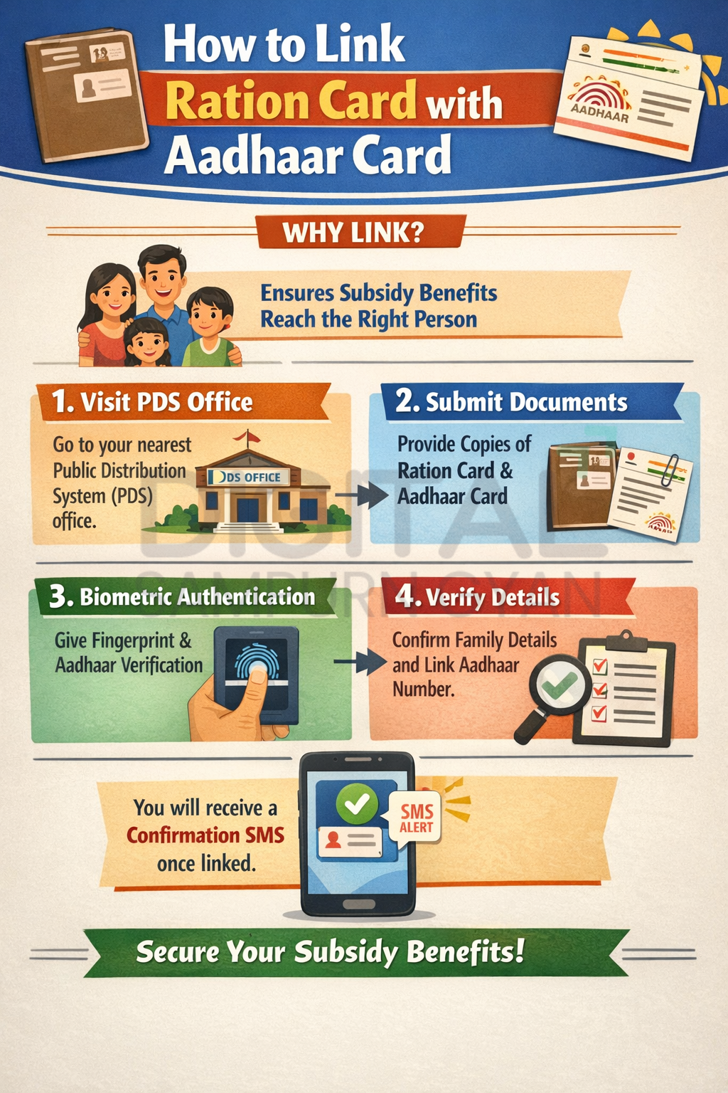 How to Link Ration Card with Aadhaar Card