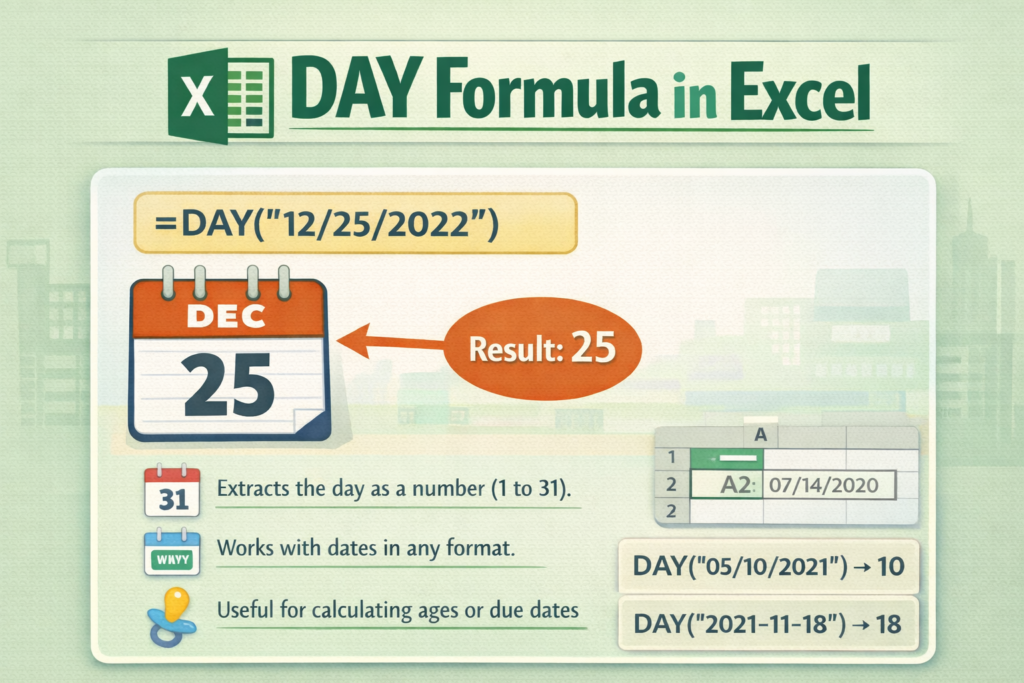 DAY Formula in Excel: How to Extract Day from a Date Easily