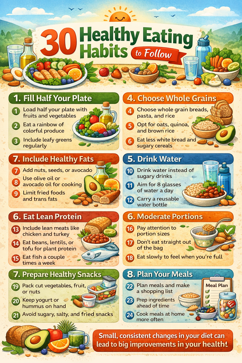 30 Healthy Eating Habits to Follow