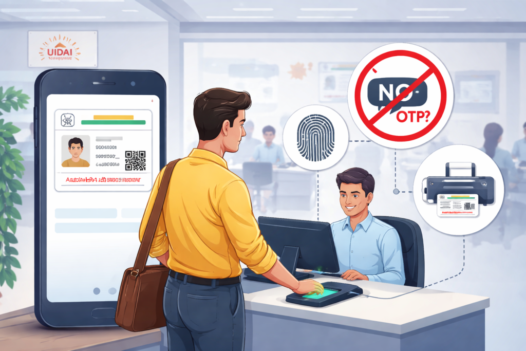 Aadhaar download without OTP